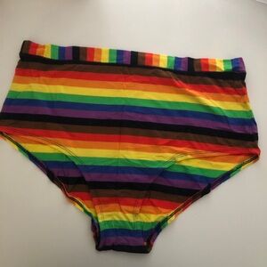 MeUndies FeelFree High-Waisted Cheeky Pride 4X
